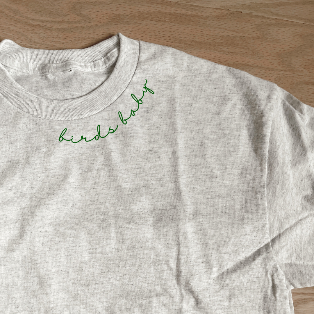 Cursive Birds Baby Long Sleeve